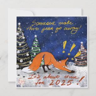 Annoyed Fox Xmas Card Karte