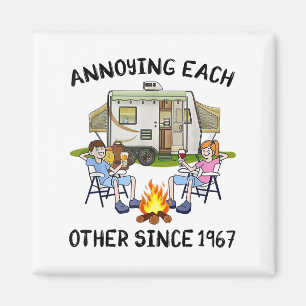 Annoying einander seit 1967 Camping Couple Anni Magnet