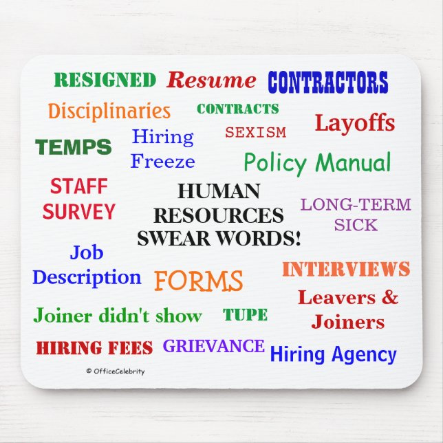 Annoying Funny Humanresources Swear Words Gift Mousepad (Vorne)