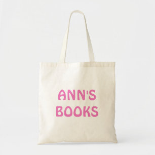 ANN'S BÜCHER in Rosa auf der Tote Tasche anpassbar