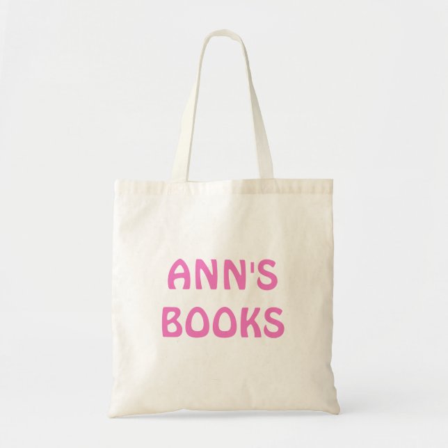 ANN'S BÜCHER in Rosa auf der Tote Tasche anpassbar (Vorne)