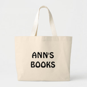 ANN'S BÜCHER in Schwarz auf Tote Tasche individuel