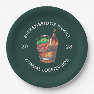 Annual Lobster Boil Summer Partys Custom Pappteller