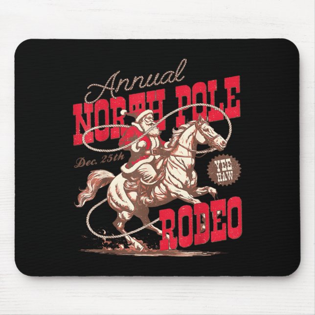 Annual North Le Rodeo Cowboy Santa Howdy Christmas Mousepad (Vorne)
