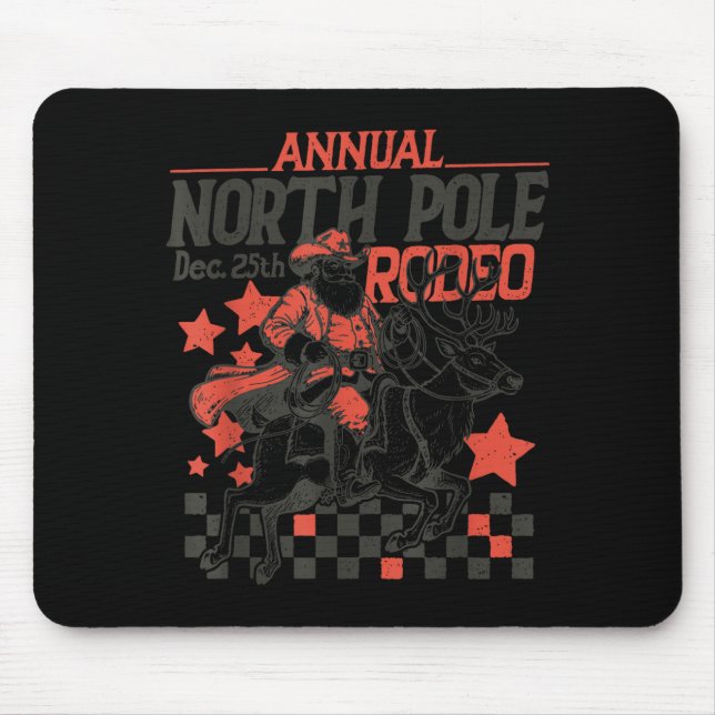 Annual North Le Rodeo Santa Western Cowboy Christm Mousepad (Vorne)