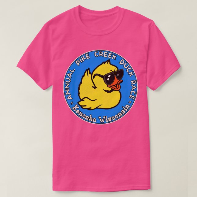 Annual Pike Creek Duck Race Kenosha Wisconsin T-Shirt (Design vorne)