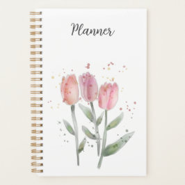 Annual Planner Tulips Watercolor Planer