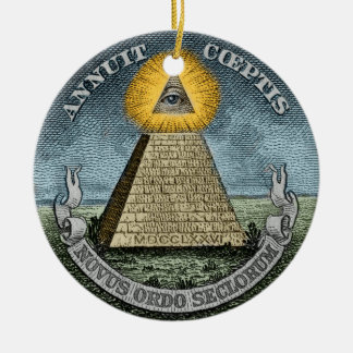 Annuit Coeptis - das All-Seeing-Auge Keramik Ornament