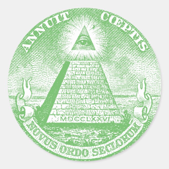 Annuit Coeptis Runder Aufkleber (Vorderseite)