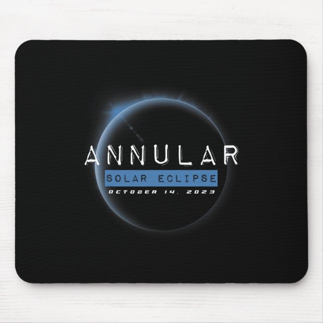 Annular Solar Eclipse Oktober Astronomie Liebhaber Mousepad (Vorne)