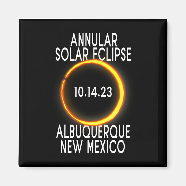 Annular Solar Eclipse T - Albuquerque New Mexico Magnet (Vorne)