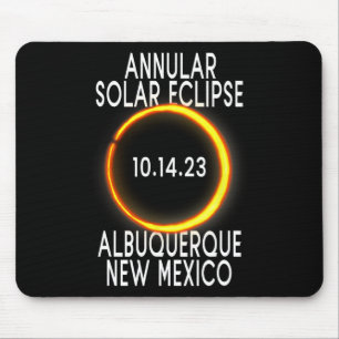 Annular Solar Eclipse T - Albuquerque New Mexico Mousepad