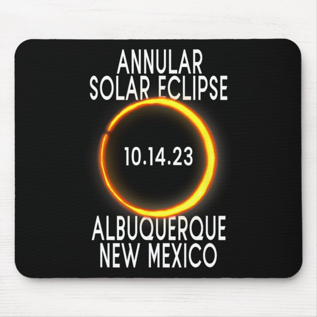 Annular Solar Eclipse T - Albuquerque New Mexico Mousepad (Vorne)