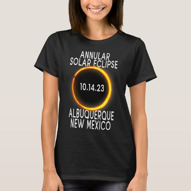 Annular Solar Eclipse T - Albuquerque New Mexico T-Shirt (Vorderseite)