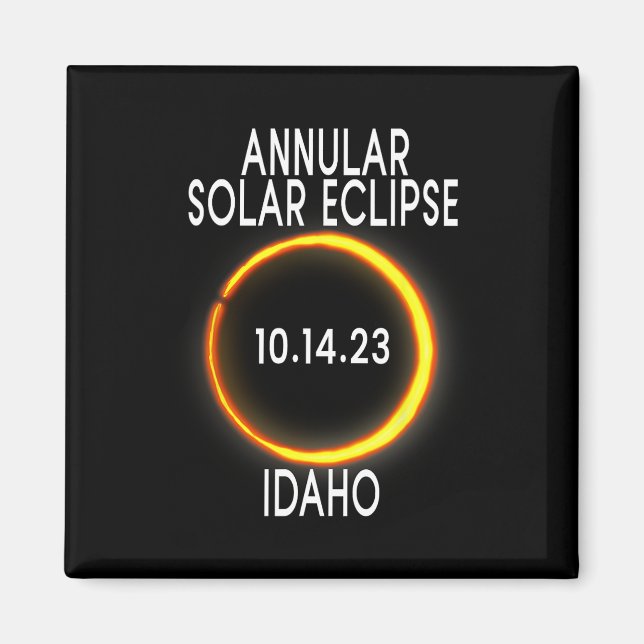 Annular Solar Eclipse T - Idaho Magnet (Vorne)