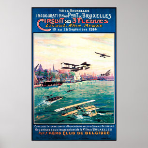 Annulliertes Floss-Flugzeug-förderndes Plakat