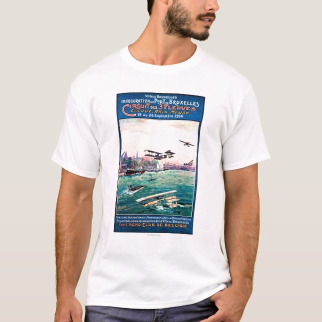 Annulliertes Floss-Flugzeug-förderndes Plakat T-Shirt (Vorderseite)