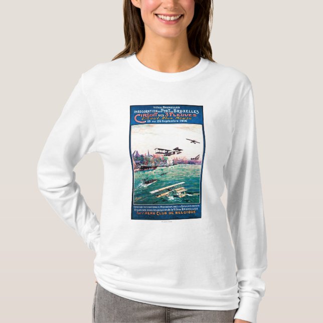 Annulliertes Floss-Flugzeug-förderndes Plakat T-Shirt (Vorderseite)