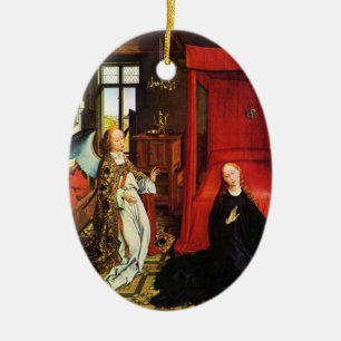 ANNUNCIATION ANGEL Archangel Gabriel und Jungfrau Keramikornament