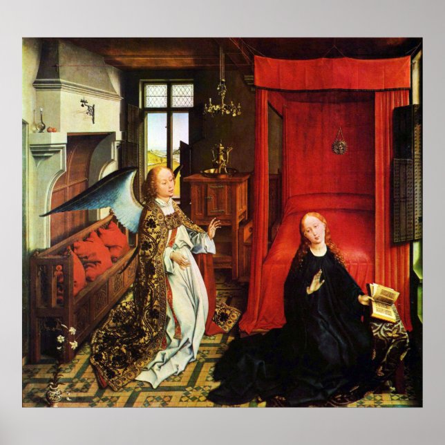 ANNUNCIATION ANGEL Archangel Gabriel und Jungfrau Poster (Vorne)