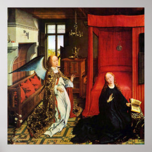 ANNUNCIATION ANGEL Archangel Gabriel und Jungfrau Poster