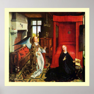 ANNUNCIATION ANGEL Archangel Gabriel und Jungfrau Poster