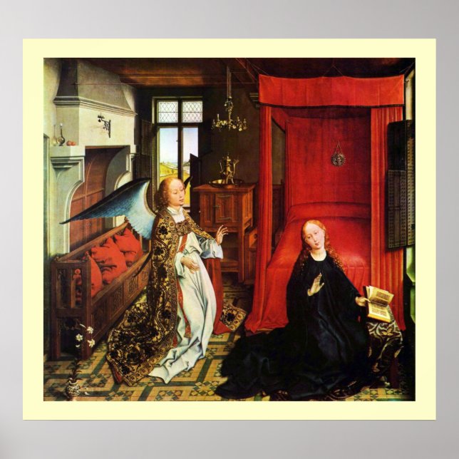 ANNUNCIATION ANGEL Archangel Gabriel und Jungfrau Poster (Vorne)