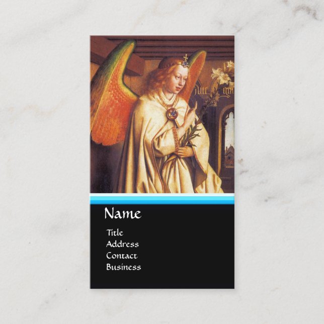 ANNUNCIATION ANGEL MONOGRAM, Blue Saphiire Visitenkarte (Vorderseite)