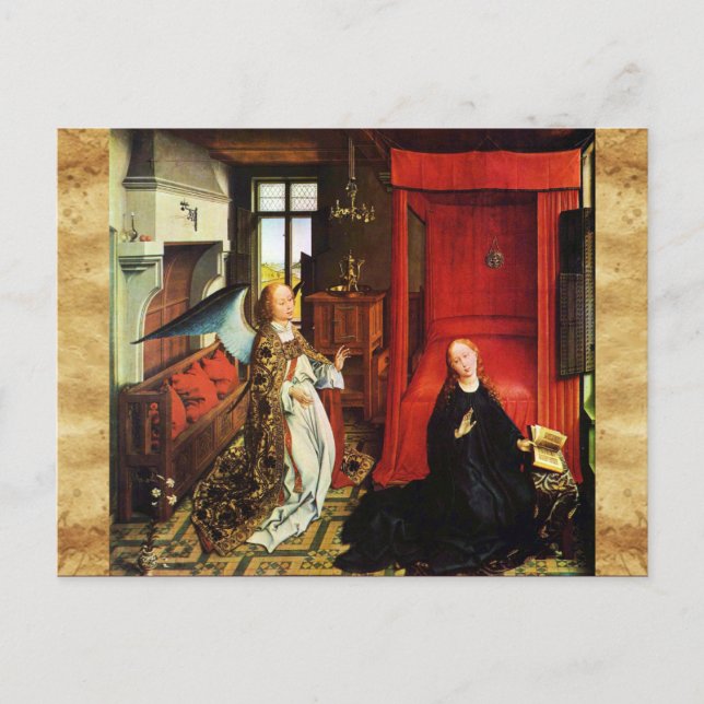 ANNUNCIATION Archangel Gabriel, Jungfrau Postkarte (Vorderseite)