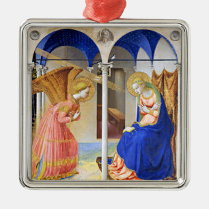 ANNUNCIATION by Fra Beato Angelico Christmas  Ornament Aus Metall