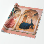 ANNUNCIATION by Fra Beato Angelico Christmas Pink Geschenkpapier<br><div class="desc">Italienisches Spätmittelalterliches Meisterwerk aus Fra Beato Angelico : 1430-1432 Madrid</div>
