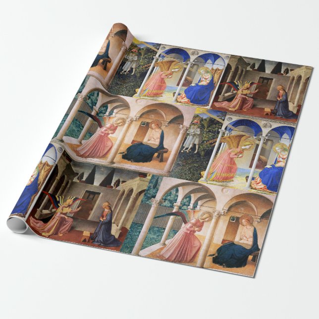 ANNUNCIATION by Fra Beato Angelico Christmas Wrapp Geschenkpapier (Ungerollt)
