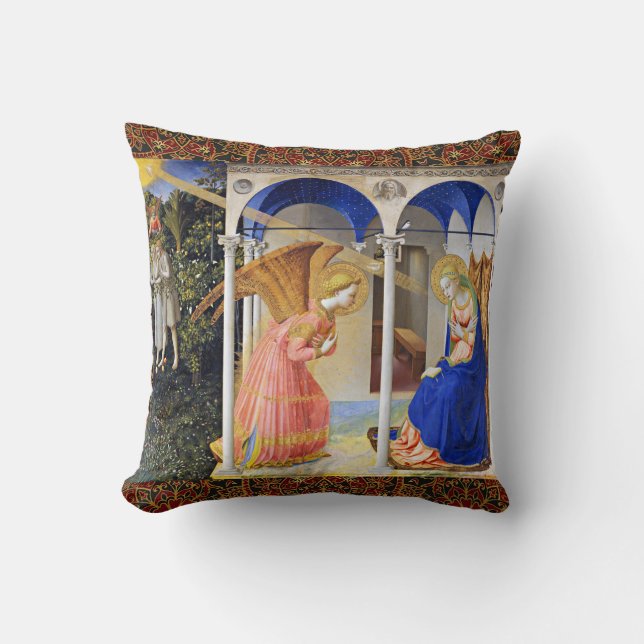 ANNUNCIATION von Fra Beato Angelico Kissen (Vorderseite)