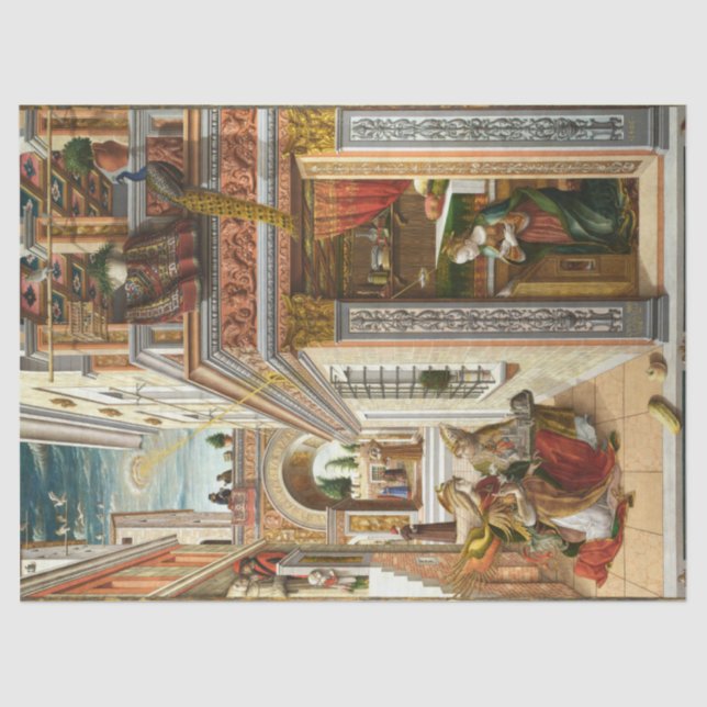 Annunziation ,Saint Emidius und ein UFO von Crivel Seidenpapier (Vorderseite)