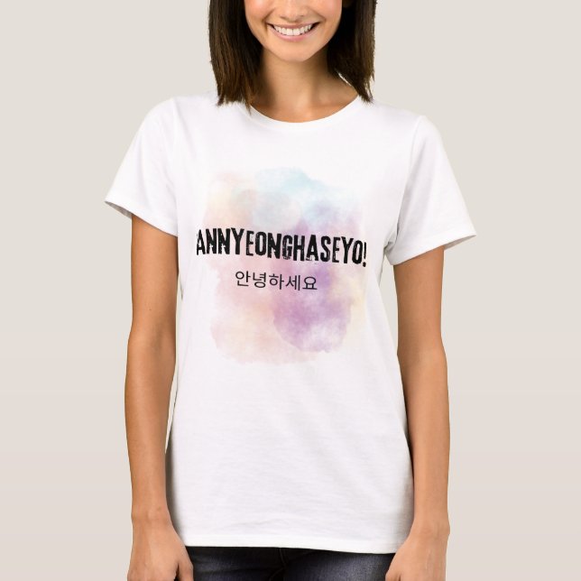 Annyeonghaseyo Hello korean T-Shirt (Vorderseite)
