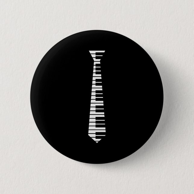 Ano Neck Tie Funny Humorous Keyboard Music Player  Button (Vorderseite)