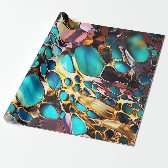 Anodized Metal Art Wrapping Paper Geschenkpapier (Ungerollt)