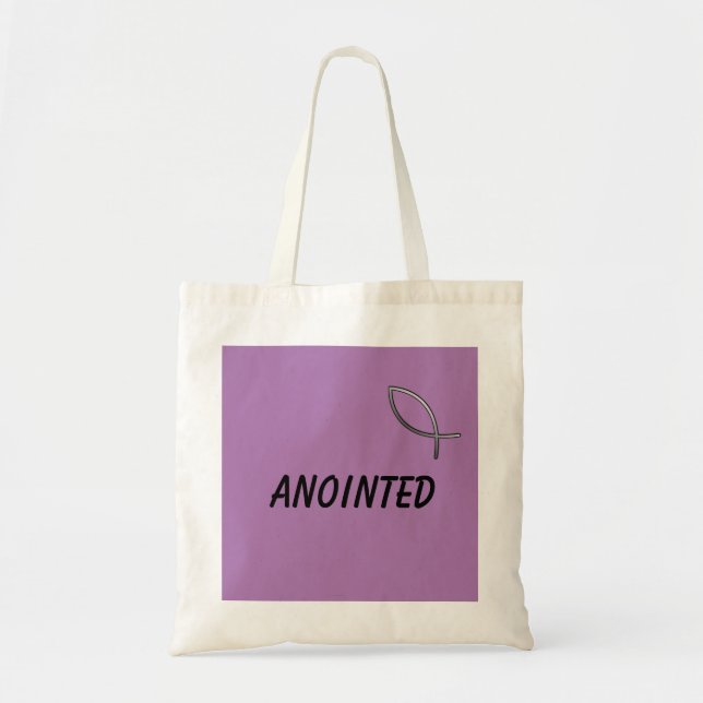 ANOINIERTES Zitat / Christ-Symbol Tragetasche (Vorne)