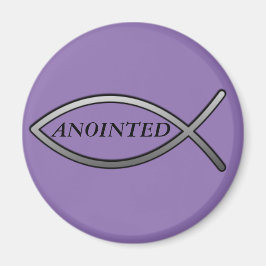 ANOINTED Quote/ Jesus Fish Magnet