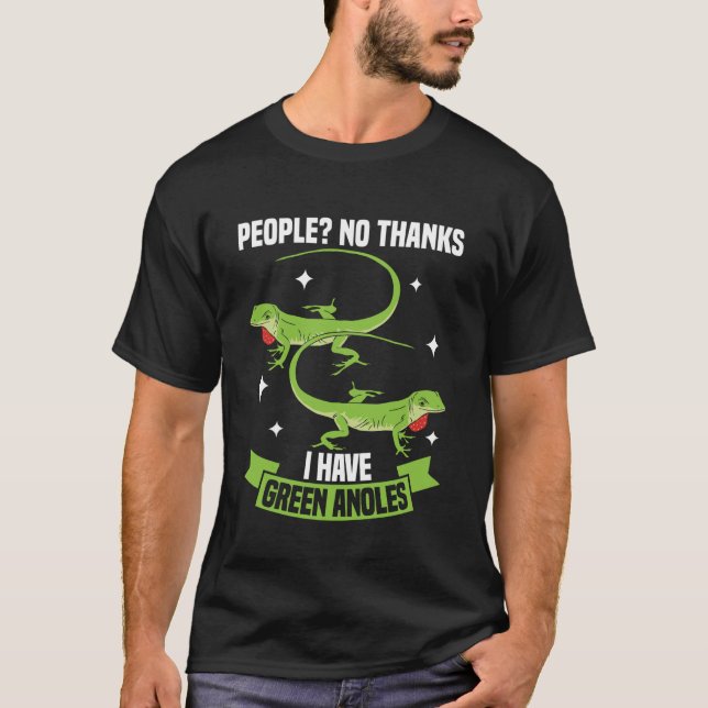 Anole Lizard Lover  Green Anole Reptile Keeper Nat T-Shirt (Vorderseite)