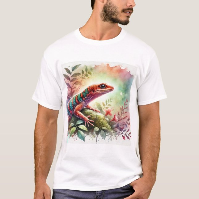 Anolis de rueda 100724AREF114 - Watercolor T-Shirt (Vorderseite)
