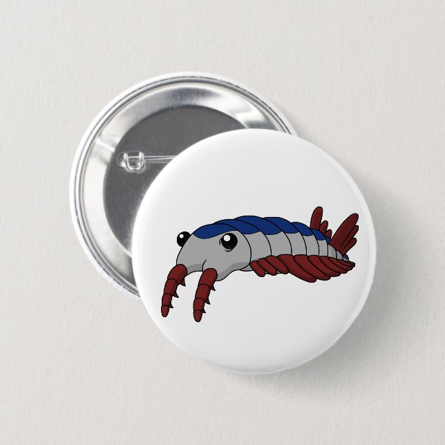 Anomalocaris - Prähistorisches Tier Button (Vorne & Hinten)