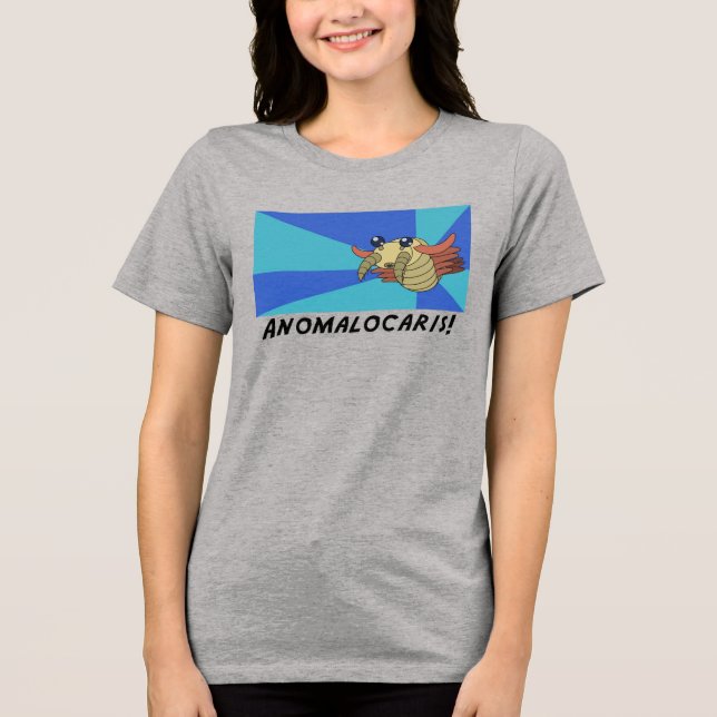 Anomalocaris! Prähistorisches Tier Tri-Blend Shirt (Vorderseite)