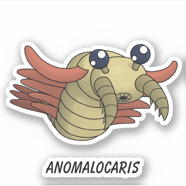 Anomalocaris - prähistorisches TierVinyl Aufkleber (Vorderseite)