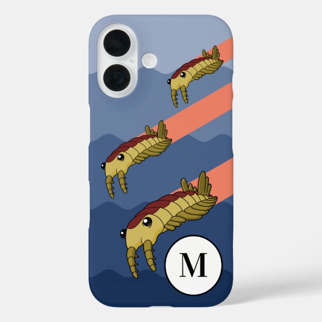 Anomalocaris Schwarm - Personalisiert prähistorisc Case-Mate iPhone Hülle (Rückseite)