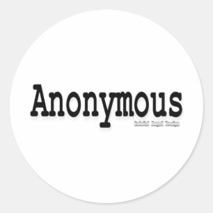 anonym runder aufkleber