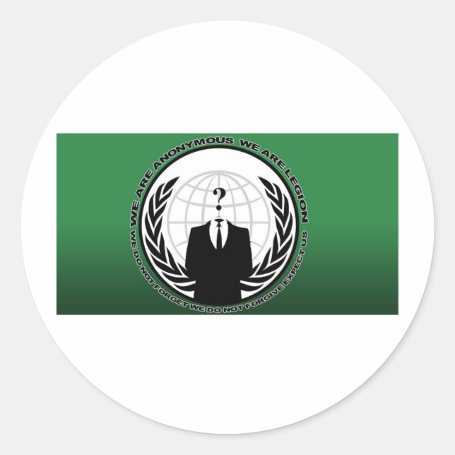 anonym runder aufkleber (Vorderseite)