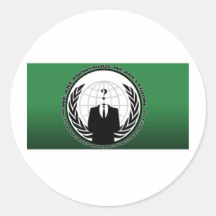 anonym runder aufkleber