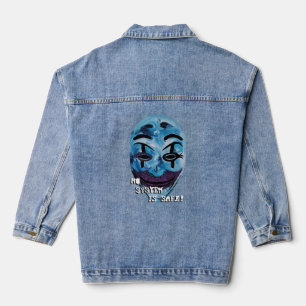Anonym unmaskiert jeansjacke