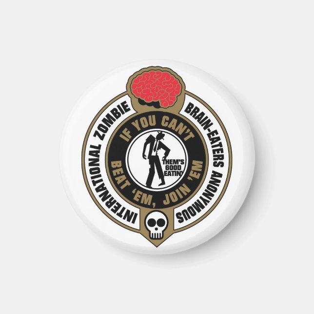 Anonyme internationale Zombie-Brain-Eaters Magnet (Vorne)